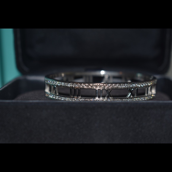 SOLD Tiffany & Co Diamond Atlas Bangle - Picture 3 of 8